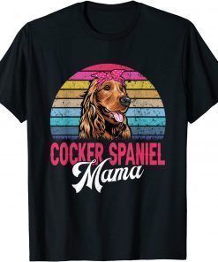 Vintage Cocker Spaniel Mama Shirt Dog Mom T-Shirt