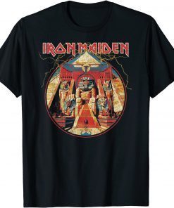 Iron Maiden Powerslave Lightning Circle T-Shirt