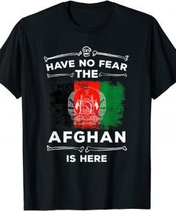 2021 Have No Fear The Afghan Is Here Halloween Afghanistan Flag T-Shirt