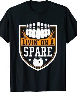 Official Livin on a Spare - Funny Bowling T-Shirt