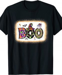 Boo Halloween Costume Spiders Ghosts Pumpkin And Witch Hat T-Shirt
