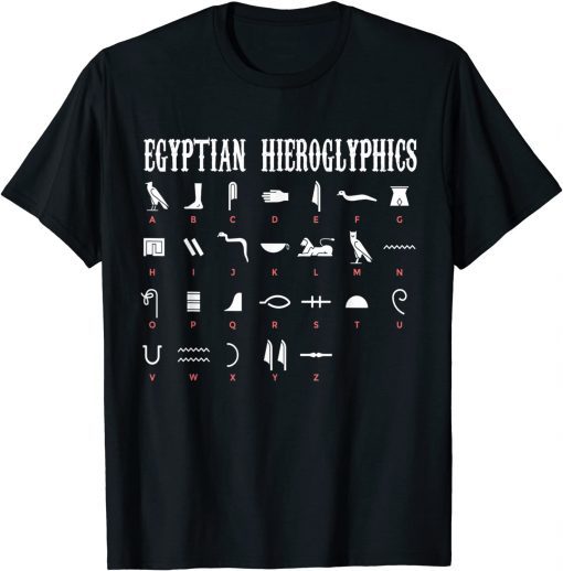 Classic Egyptian characters, Egypt hieroglyphics history T-Shirt