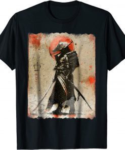 Samurai T-Shirt Japanese Retro Art Print Shirt Bushido T-Shirt