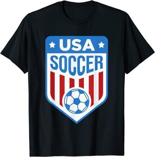 USA Soccer Team Support the Team Shirt USA Flag Football T-Shirt