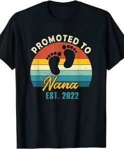 Classic Promoted To Nana 2022 Vintage Retro T-Shirt