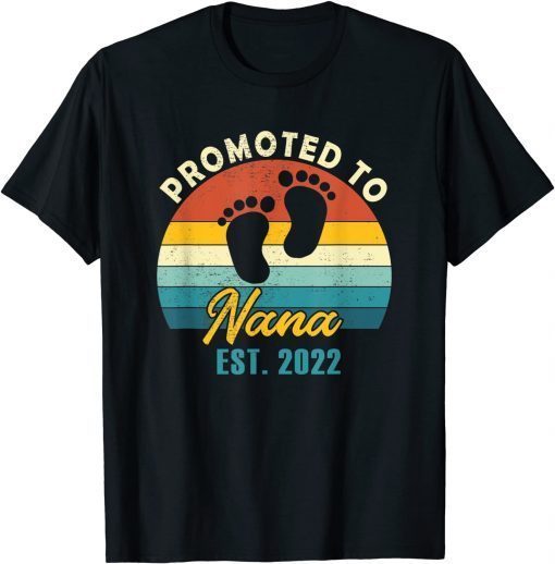 Classic Promoted To Nana 2022 Vintage Retro T-Shirt