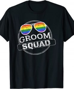 Gay Groom Squad Team Group Matching Wedding Bachelor Party T-Shirt