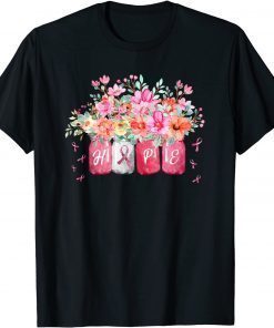 Hope Shirt Floral Pink Ribbon Breast Cancer Awareness Gift T-Shirt