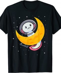 Kawaii Axolotl Japan Anime Comic Pastel Goth Space Moon T-Shirt