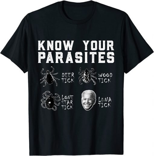 Know Your Parasites Anti Biden Sarcastic Joke T-Shirt