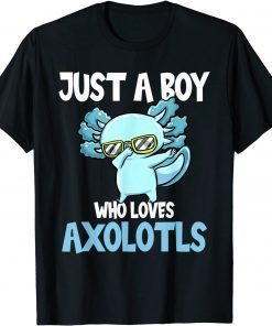 Just a boy who loves axolotls Cute Funny Kawaii T-Shirt