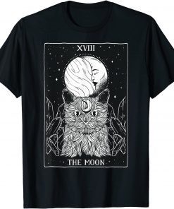 Unisex Tarot Card Moon and Cat Witchy T-Shirt