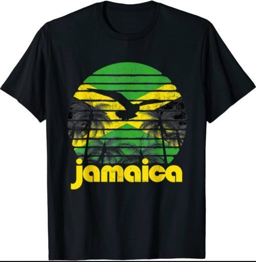 Vintage Retro Jamaica Flag Jamaican 70's 80's Men Women 2021 TShirt