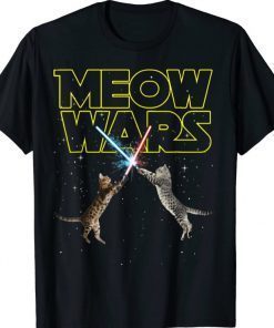 Meow Wars - Space Cat - Laser Cat - Funny Cat Lover Classic Tee Shirt