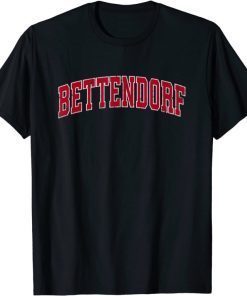 Bettendorf Iowa IA Vintage Sports Design Red Design Unisex Shirt