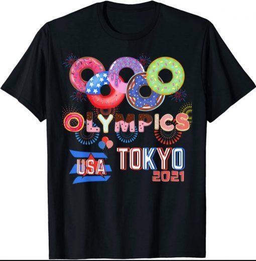 USA 2021 sports America Flag Japan Tokyo Donuts cookies Classic Shirt