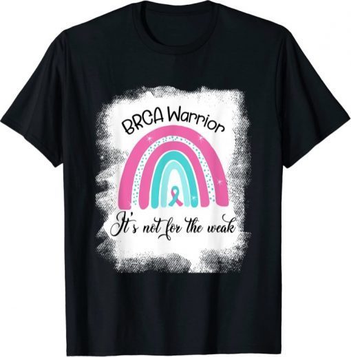 BRCA Warrior, pink teal-ribbon rainbow awareness inspiring Gift T-Shirt