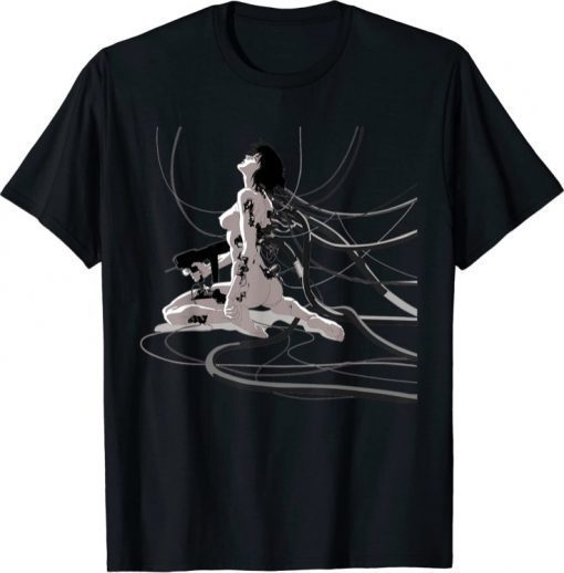 Black and White Ghosts Classic Art In The Shell Anime Season Gift TShirt