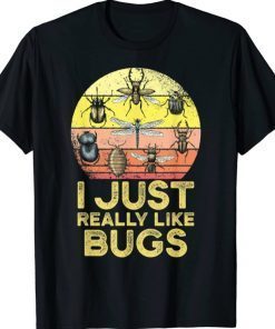 Official I Just Really Like Bugs Kids Types Of Insects Shirt