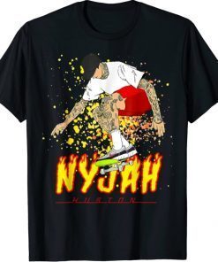 Nyjah Huston Skateboarder Skateboard Retro Gift T-Shirt