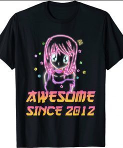 2021 Kawaii Anime 9th Birthday Gifts Girl 9 Years Old T-Shirt