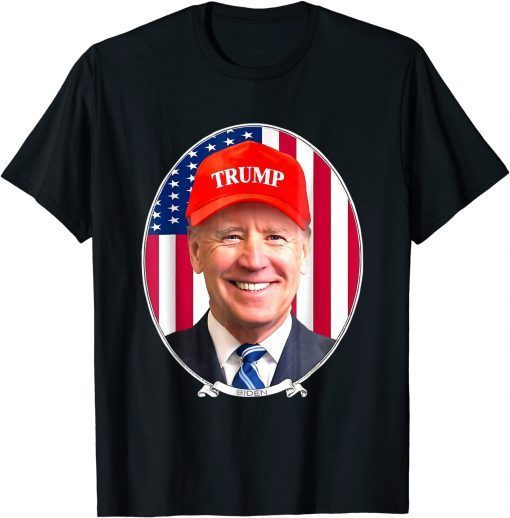 Funny Joe Biden Wearing Hat Trump T-Shirt