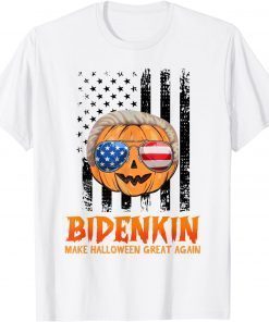 Funny Biden Pumpkin Make Halloween Great Again Bidenkin USA T-Shirt