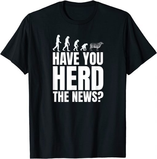 Classic Liberal Herd Mentality Brainwashed Sheeple Pun Anti Media T-Shirt