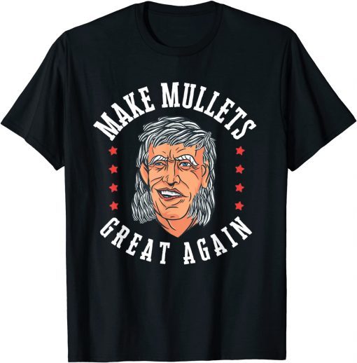 Funny Make mullets great again joe biden funny 80s mullet T-Shirt