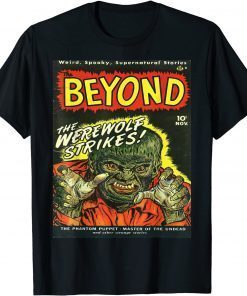 Halloween Horror Vintage Werewolf Comic Book Retro Scary T-Shirt