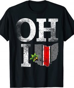 Vintage State of Ohio Trendy Ohioan Design Shape Grunge T-Shirt