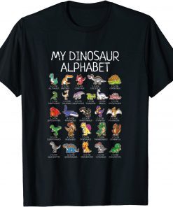Official My Dinosaur Alphabet A-Z ABC Dino T-rex Dinosaurus Lovers T-Shirt