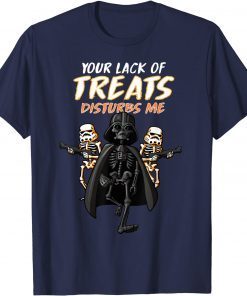 Official Star Wars Darth Vader Skeleton Halloween T-Shirt