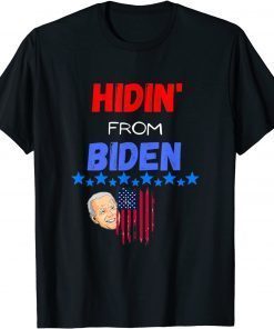 Official Hidin From Biden Funny Anti Biden Pro Trump 2024 Republican T-Shirt
