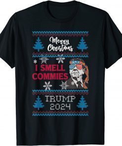 2021 Ronald Reagan Hippies American Flag Ugly Christmas Sweater T-Shirt