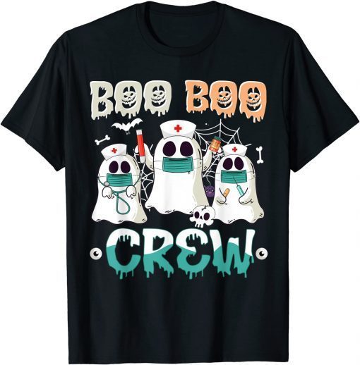 Boo boo Crew Nurse Halloween Ghost Costume Matching Unisex T-Shirt