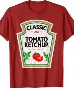 Ketchup Costume Condiments Couples Group Halloween Costume Shirt T-Shirt