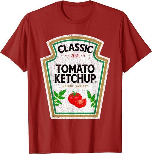 Ketchup Costume Condiments Couples Group Halloween Costume Shirt T-Shirt