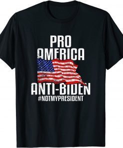 Funny Pro America Anti Biden #NotMyPresident Impeach Biden T-Shirt