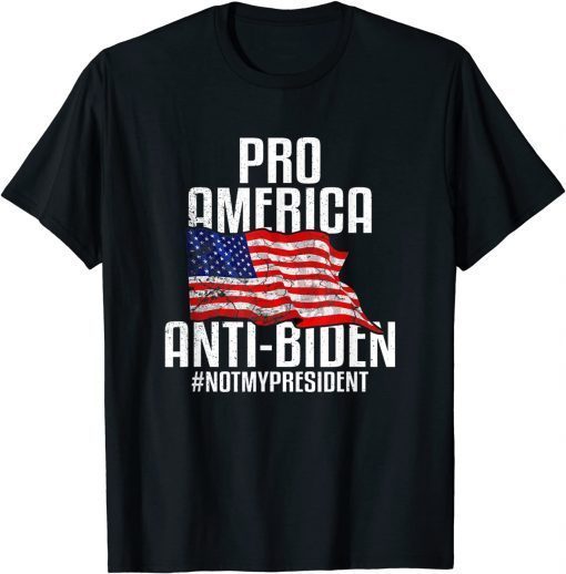 Funny Pro America Anti Biden #NotMyPresident Impeach Biden T-Shirt