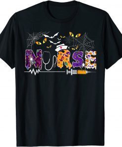 Nurse With Pumpkin Boo Spider Nurse Halooween Costume Unisex T-Shirt
