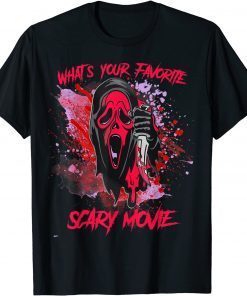 Classic Ghostface Scream Halloween What's Your Favorite Scary Movie T-Shirt