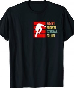 Classic Anti Biden Social Club Funny Vintage Biden Falling Stairs T-Shirt