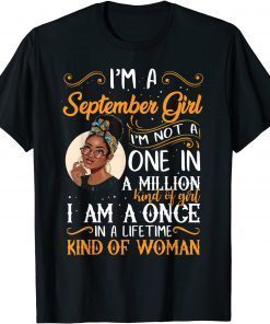 I'm A September Girl Black Women Virgo Libra Birthday T-Shirt