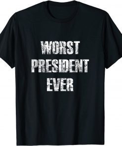 Official Anti Joe Biden Worst President Ever Funny Democratic Grunge T-Shirt