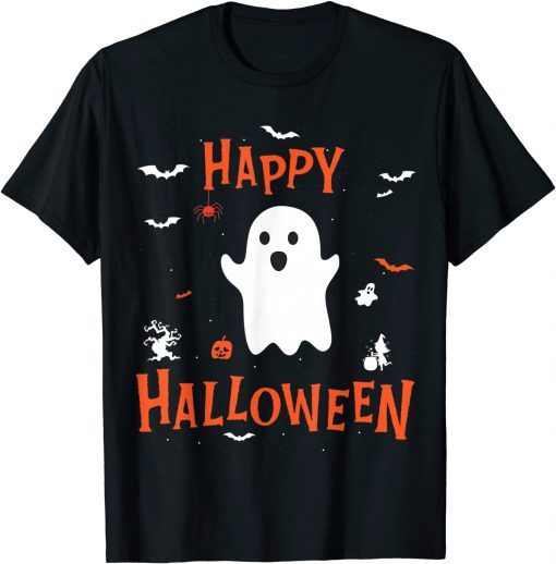 Happy Halloween Ghost Trick or Treat Women Men Mom Fun Unisex T-Shirt