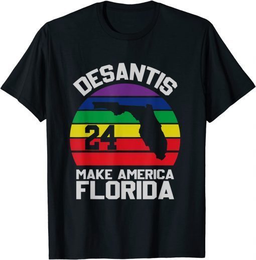 Classic DeSantis 2024 Ron Don 24' Make American Florida Flag Vintage T-Shirt