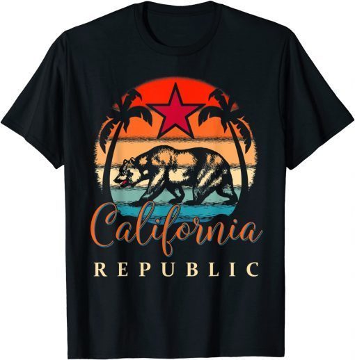 California Republic Socal Norcal Flag Cencal Cali Vintage Unisex T-Shirt