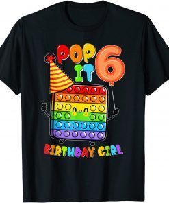 Colorful Gameboard 6th Fidget Pop It Birthday Girl Party Gift T-Shirt