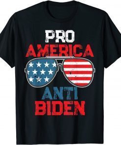 2021 Pro America Anti Joe Biden USA Sunglasses Impeach Him Retro T-Shirt
